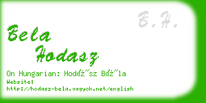 bela hodasz business card